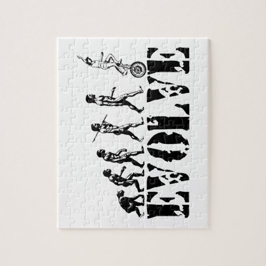 Unicyclist Unicycle Evolution Sports Unicycle Legpuzzel (Verticaal)