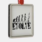 Unicyclist Unicycle Evolution Sports Unicycle Metalen Ornament (Rechts)