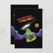 Unidentified Frying Object Funny UFO Turkey Abduc Bedankkaart (Voorkant / Achterkant)