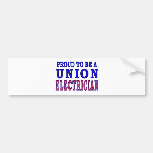 UNIE ELEKTRICITEIT BUMPERSTICKER (Voorkant)