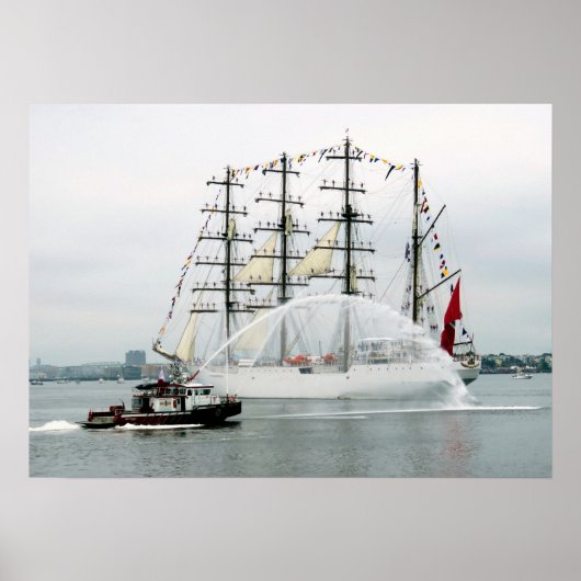 Unie- en brandboot poster (Voorkant)