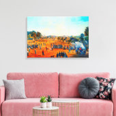 Unie gevangenen op Salisbury Baseball Game NC 1863 Canvas Afdruk (Insitu (Woonkamer))