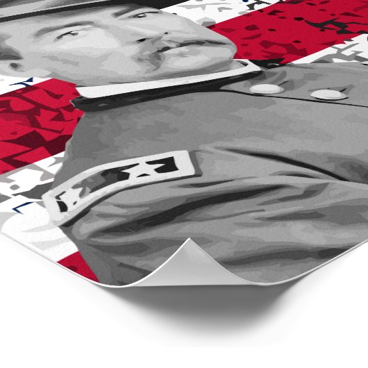 Unie helden en de Amerikaanse vlag Poster (Hoek)