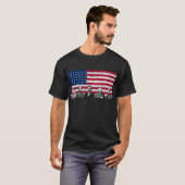 Unie helden en de Amerikaanse vlag T-shirt (Voorkant volledig)