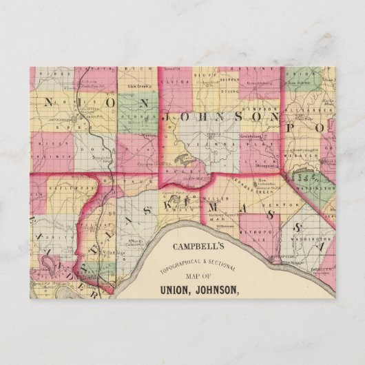 Unie, Johnson, Alexander, Pulaski Briefkaart (Voorkant)