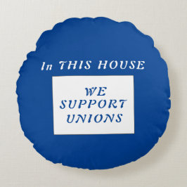 unie sociale rechtvaardigheid slogan rond kussen