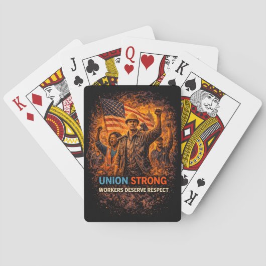 Unie Sterk Rijzend Pokerkaarten (Achterkant)