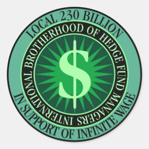 Unie van beheerders van hedgefondsen ronde sticker