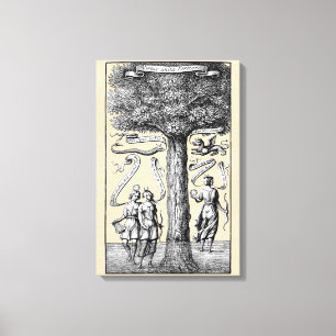 Unie van Tegengestelde Symbolische Alchemie Canvas Afdruk