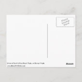 Unie van Zuid-Afrika Steam Train, op Berwyn Viadu Briefkaart (Achterkant)