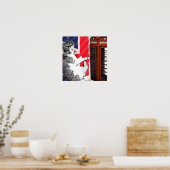 unieboorgang telefooncel kroonkitty cat poster (Keuken)