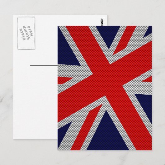 Uniefaansluiting op afdruk van koolstofvezel briefkaart (Voorkant / Achterkant)