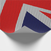 Uniefaansluiting op afdruk van koolstofvezel cadeaupapier (Hoek)