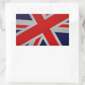 Uniefaansluiting op afdruk van koolstofvezel rechthoekige sticker (Tas)