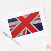 Uniefaansluiting op afdruk van koolstofvezel rechthoekige sticker (Envelop)