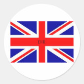 Uniefaanvlag Ronde Sticker (Voorkant)