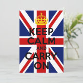 Uniefaciliteit Houd kalm en voer een uitnodigingsk Kaart (Staand voorkant)