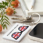 Uniefacter UK - aangepaste tekst en kleurenkleutel Sleutelhanger (Voorkant Rechts)