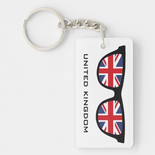 Uniefacter UK - aangepaste tekst en kleurenkleutel Sleutelhanger (Voorkant)