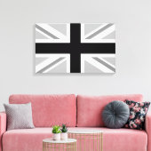 Uniefacter/vlaggenzwart-wit Canvas Afdruk (Insitu (Woonkamer))