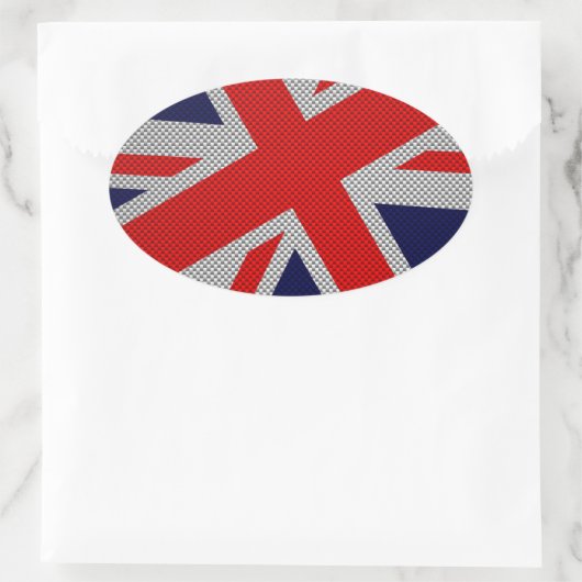 Uniefactrice op koolstofvezelstijl afdrukken ovale sticker (Tas)