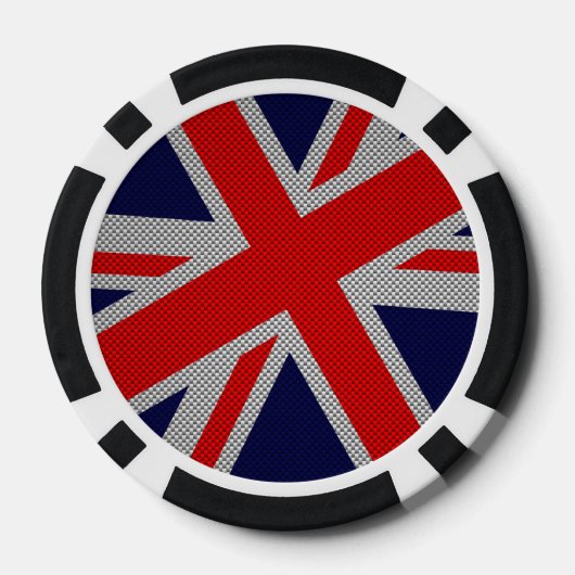 Uniefoor op kleuren met koolstofvezel pokerchips (Achterkant)