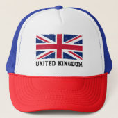  Uniefouractie (W/Black "United Kingdom"-tekst) Trucker Pet (Voorkant)