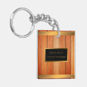 Uniek 2in1 Gold Luxury Visitekaartje Sleutelhanger (Voorkant Links)