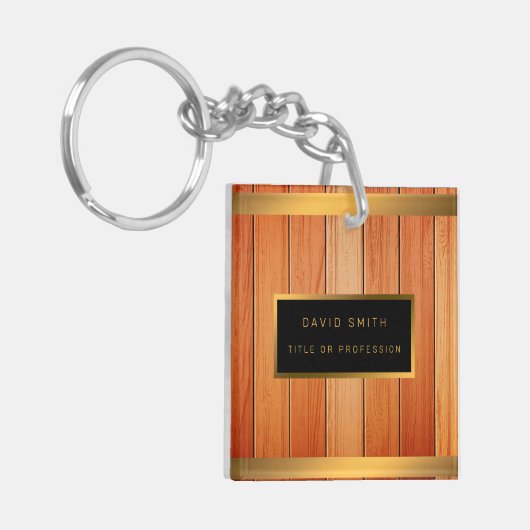 Uniek 2in1 Gold Luxury Visitekaartje Sleutelhanger (Voorkant Links)