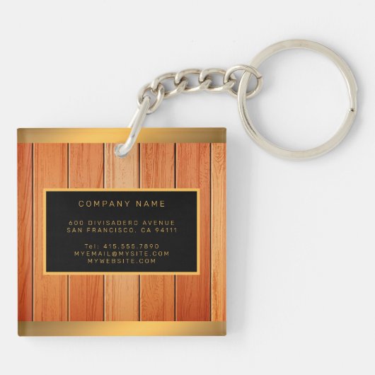 Uniek 2in1 Gold Luxury Visitekaartje Sleutelhanger (Achterkant)