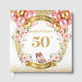 Uniek 50ste verjaardag gastenboek met hakken (Voorkant)