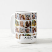 Uniek 6 Photo Collage Patroon met tekstblok Koffiemok (Voorkant links)