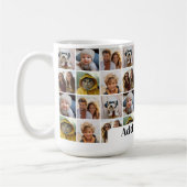 Uniek 6 Photo Collage Patroon met tekstblok Koffiemok (Links)