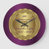 Uniek 6e Paars en goudweddenschap Jubileum Grote Klok (Voorkant)