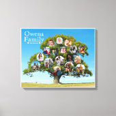 Uniek aandenken geschenk | Aangepaste stamboom fot Canvas Afdruk (Voorkant)