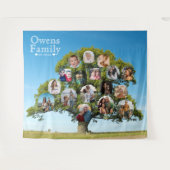 Uniek aandenken geschenk | Aangepaste stamboom fot Wandkleed (Voorkant (horizontaal))