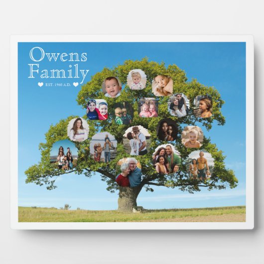 Uniek Aandenken Geschenk | Op maat gemaakte famili Fotoplaat (Voorkant)