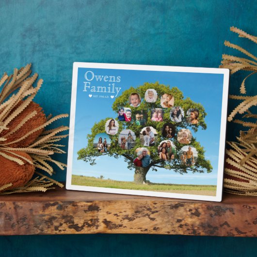 Uniek Aandenken Geschenk | Op maat gemaakte famili Fotoplaat (Zijkant)