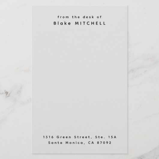 Uniek aangepast briefpapier Monogram briefpapier (Voorkant)