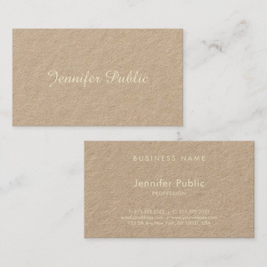 Uniek, aantrekkelijk, handgeschreven script verwij visitekaartje (Voorkant / Achterkant)