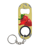 Uniek aardbeienontwerp bieropener Rood fruit Mini Flessenopener (Voorkant)