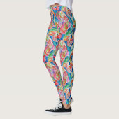 Uniek Abstract Art Rainbow Waterverf Pattern Leggings (Links)