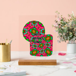 Uniek Abstract bloemenpatroon Acryl Bord