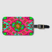 Uniek Abstract bloemenpatroon Bagagelabel (Voorkant (horizontaal))