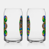 Uniek Abstract bloemenpatroon Blikvorm Glas (Links)