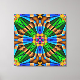 Uniek Abstract bloemenpatroon Canvas Afdruk
