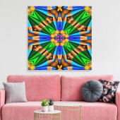 Uniek Abstract bloemenpatroon Canvas Afdruk (Insitu (Woonkamer))
