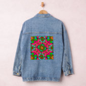 Uniek Abstract bloemenpatroon Denim Jacket (Hangar)