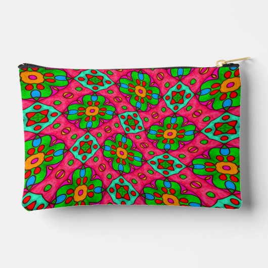 Uniek Abstract bloemenpatroon Etui (Achterkant)