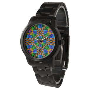 Uniek Abstract bloemenpatroon Horloge